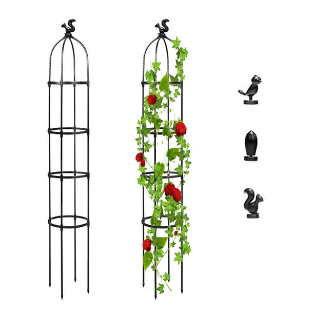 Garden Obelisk Trellis For Climbing Plants Outdoor Rose Bush Round