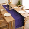 thumbnail image 3 of Halloween Table Runner - 120 Inch Long, Kitchen Dining Table Runner Dresser Scarves, Fall Horror Spooky Bats Gradient Black Purple Farmhouse Decor for Coffee Tables Wedding Party Banquet, 3 of 8