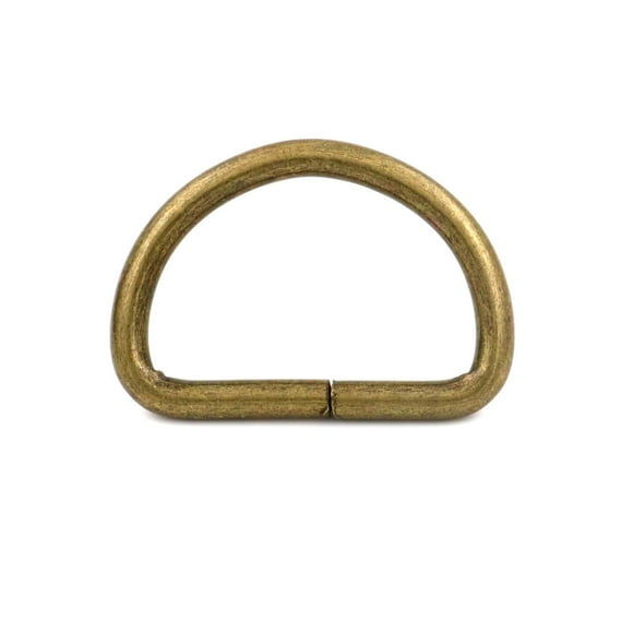 Wuuycoky 1.25" Inner Diameter Bronze D Rings Buckles D-ring Non-welded For Webbing Strapping Pack of 10