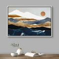 thumbnail image 2 of PixonSign Framed Canvas Print Wall Art Marble Granite Mountain Range Valley Nature Wilderness Illustrations Modern Art Rustic Zen Landscape Earth Art Décor - 24"x36" White, 2 of 5