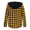 thumbnail image 3 of Men'S Flannel Jacket With Hood Fleece Lined Plaid Shirts Jacket Cotton Long Sleeve Button Down Shacket With Pocket, 3 of 5