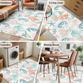thumbnail image 5 of Area Rugs 2.7'x5', Teal Red Seahorse Coastal Carpet for Living Room Bedroom Dining Room, Nautical Beach Coral Starfish Throw Kitchen Rugs Non Slip Washable Rectangle Indoor Outdoor Rugs, 5 of 8