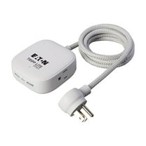 Tripp Lite Safe-IT 6ft 32W 2-Outlet Power Strip 3 USB Ports White PS26PD32WCAM