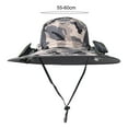 thumbnail image 6 of Soumake Camouflage Solar Fan Hat Wide Brim Uv Dual Cooling Fan Fishing Hat Usb Rechargeable Summer Men Women Outdoor Hiking Sun Hat, 6 of 8