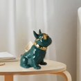 thumbnail image 2 of Estatua de perro realista, decoración de escritorio, figura, escultura, adorno coleccionable Verde, 2 of 7