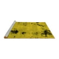 thumbnail image 2 of Ahgly Company Machine Washable Indoor Square Abstract Yellow Modern Area Rugs, 6' Square, 2 of 4