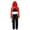 Red, variant on renvena Kid Girl 3Pcs Hip-hop Street Dance Outfits Hoodie Crop Top Jogger Cargo Pants Jazz Performance Costume