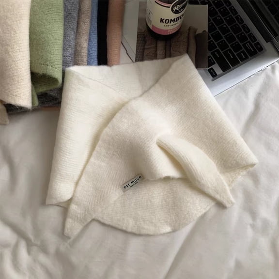 Knitted Triangular Scarf Warm Warm Shawl Winter Triangle Knit Scarves