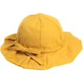 thumbnail image 2 of CoCopeaunts Cotton Bucket Hats for Women Bow Belt Summer Anti-UV Charming Ruffled Brim Vacation Travel Packable Girl Basin Hat, 2 of 8