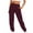 Wine, variant on Lenpel Fashion Sweatpants for Women Casual Elastic High Waisted Joggers Loose Drawstring Running Workout Trousers