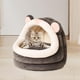 thumbnail image 3 of Bonita cama para gatos con base antideslizante, lavable, cómoda y cálida tienda de campaña para mascotas, cueva para perros y gatos Gris, 3 of 7