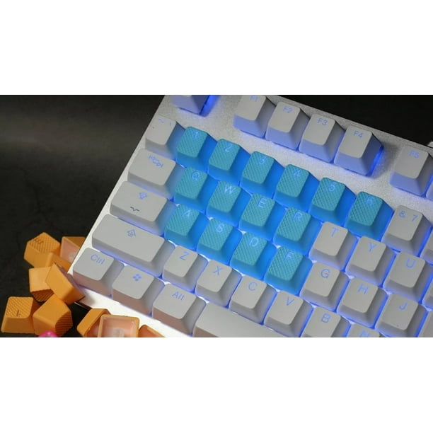 Tai Hao Rubber Gaming Backlit Keycaps 18 Keys Neon Blue Walmart Com Walmart Com