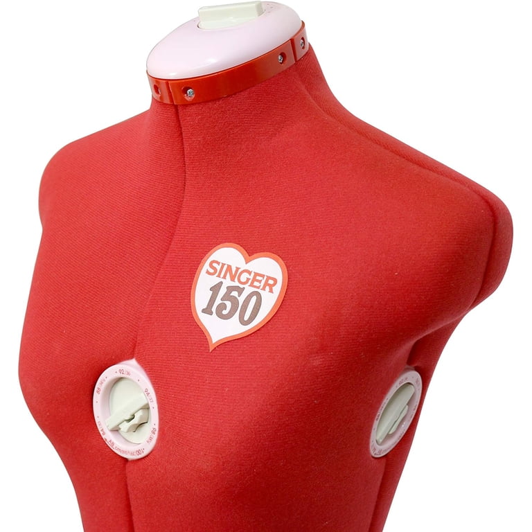 red dress form Adjustable Mannequin Dress Form Female With New Base - Red