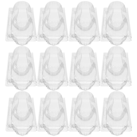 OUNONA Transparent Plastic Egg Carton for Storage Convenient Lightweight Egg Holder with 50 Slots