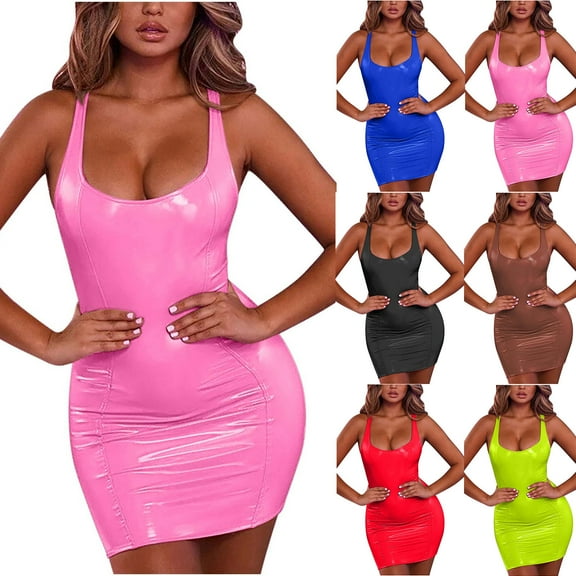 Elainilye Fashion Womens Dresses Ladies Girls Sexy Crew Neck Nightclub Hottie Zipper Hip Wrap Dress Party Club Dress,Blue