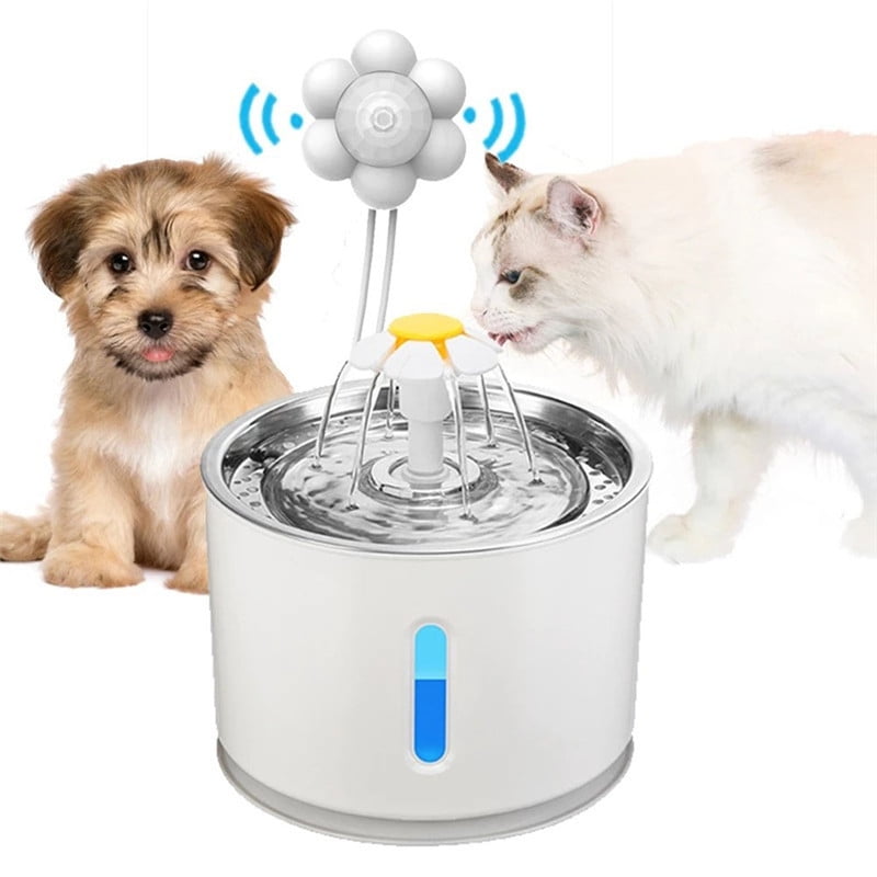 Cat Water Fountain Duoai Drinkwell Pet Dog Water Dispenser Automatic Fresh Free-Flowing Stream 67oz /2L Capacity Drinking Bowl for Cats and Dogs White 