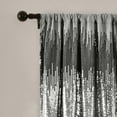 thumbnail image 2 of Shimmer Sequins Window Curtain Panels Dark Gray/Black 42X84 Set, 2 of 11