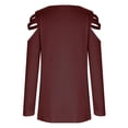 thumbnail image 6 of gakvbuo Plus Size Pullover Sweaters For Women Long Sleeve Sweatshirts Fall Tunic Tops Women Casual Long Sleeve Zipper Hollow Out T-Shirt Blouse Tops, 6 of 6