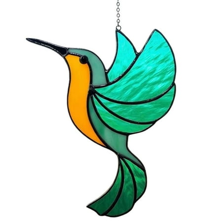 

Fovolat Acrylic Hummingbird Hangings Pendant Sun Catcher - Colorful Bird Ornament for Home Garden Office Decoration - Unique Hummingbird Sun Catchers for Window 5.91*5.12in