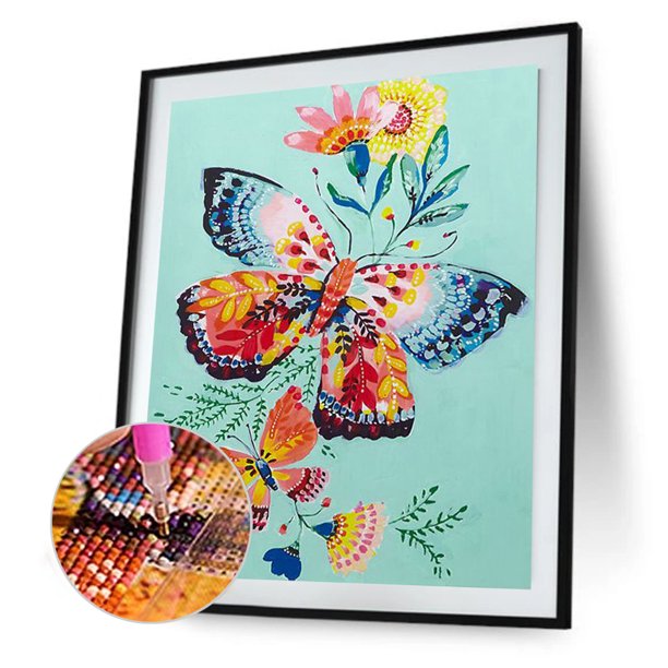 Cuadros Decorativos Kits de pintura de diamantes 5D DIY Mariposa colorida Taladro cuadrado completo (20x30CM) Sywqhk Nuevos Originales