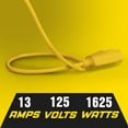 thumbnail image 5 of ReelWorks Enrouleur de Rallonge Rétractable Monté - 14AWG x 40 Pieds Pi, 3 Prises Mise à la Terre, Max 15A, 5 of 5