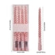 thumbnail image 3 of Velas Roscadas Galvanizadas Con Parafina Vela de cera de asta larga con rosca galvanizada rosa de 4 piezas para decoración romántica de bodas y restaurantes. JASKFLY, 3 of 8