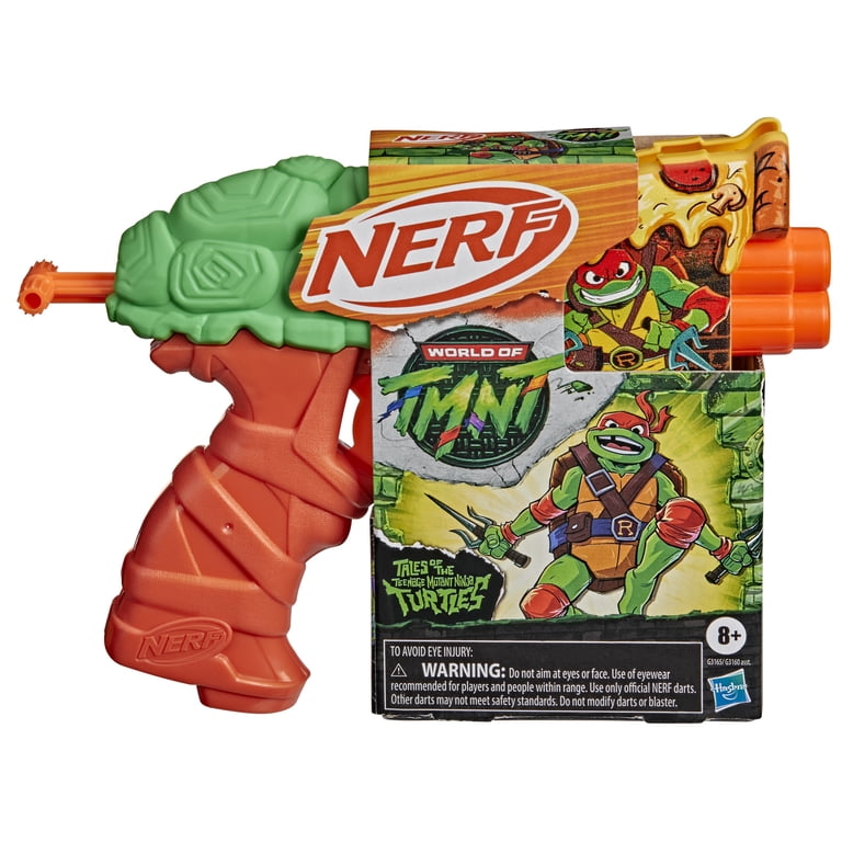 Nerf Teenage Mutant Ninja Turtles Raphael Blaster, 4 Nerf Elite