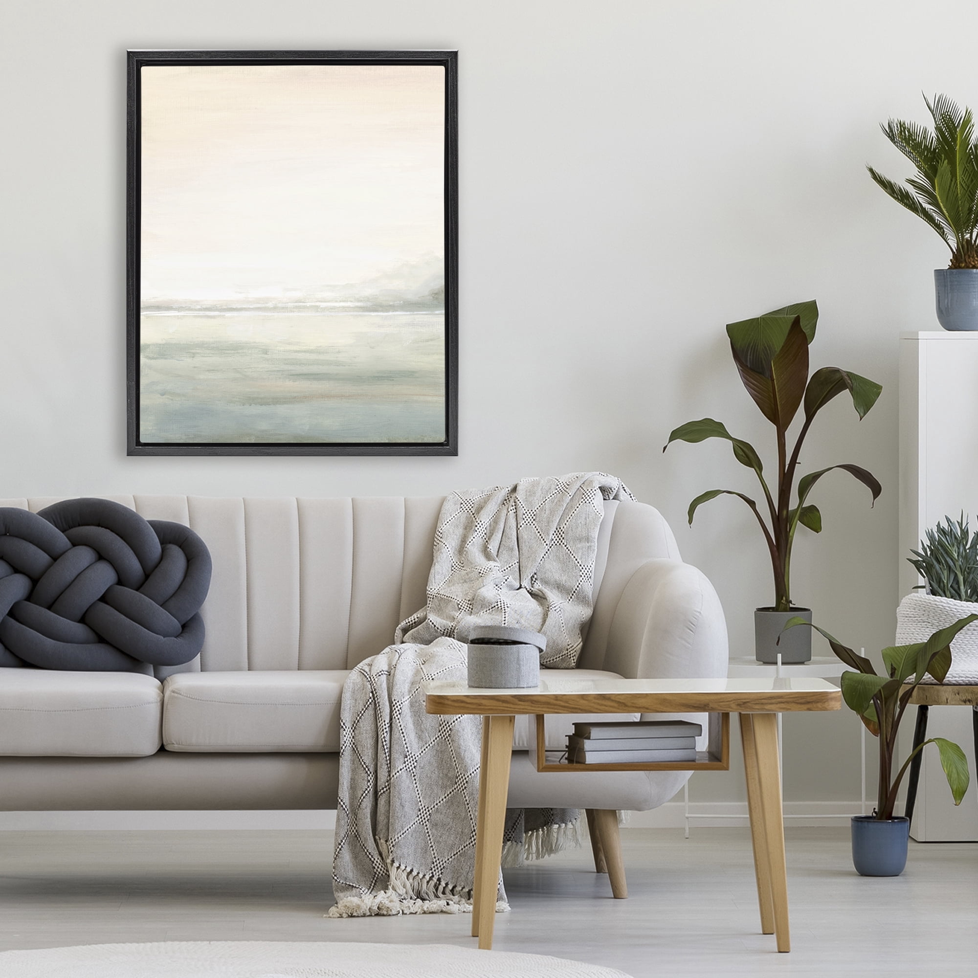 Stupell Industries Light Fog Atmosphere Black Framed Floater Canvas Wall Art, design by Patricia Pinto