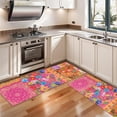 thumbnail image 3 of Kitchen Rugs Sets Of 2,Bright Pioneer Flower Patchwork Anti Fatigue Kitchen Mat Rugs Non Slip Washable,Decorative Kitchen Floor Mats for Kitchen,Sink,Laundry,17"X47", 3 of 5