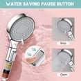 thumbnail image 5 of Filtered Shower  with Handheld,  5- Mode High  Shower Heads with Filter, Detachable Handheld Showerhead with /OFF , Water Softener Filters Beads Replacement ( ONLY), 5 of 6