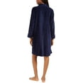 thumbnail image 2 of Miss Elaine Women's Cuddle Fleece Short Zip-Front Robe Midnight Blue S, 2 of 2