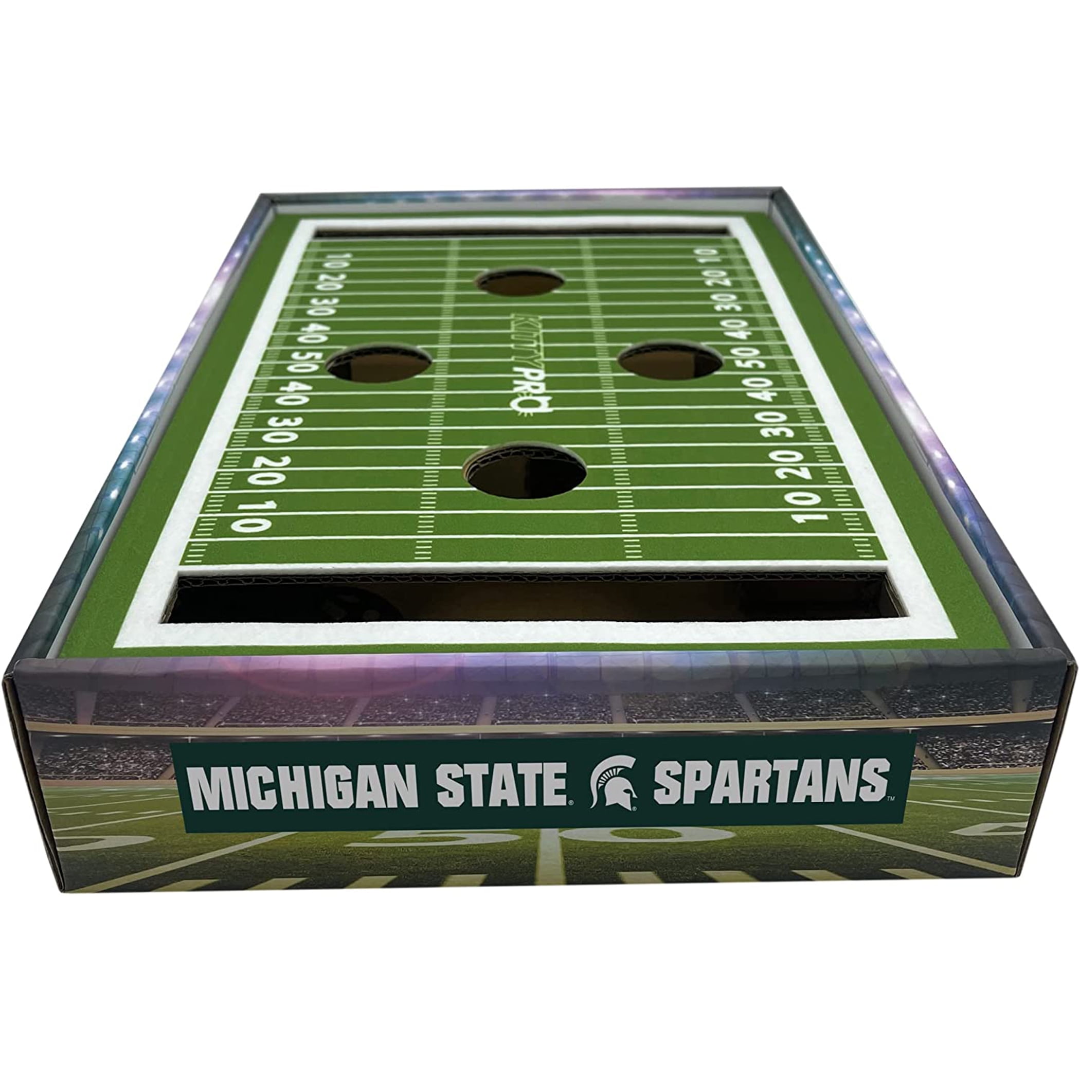 Pets First NCAA Cat Scratcher Box Football Field Designed Cat Scratcher & Lounge