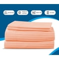 thumbnail image 5 of 600 Thread Count Pima Cotton Sleeper Sofa 4-PCs Sheet Set Full Sofa Size Peach Stripe, Fits (6 Inch Deep) Sofa Bed Sheets, 5 of 6