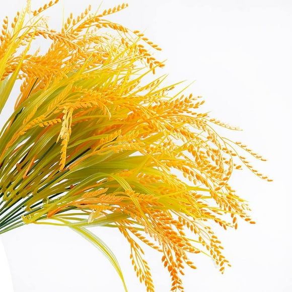 shiyou-Wheat Stalks, 10 Bunch of Simulation Rice Wheat Ears Fake Flowers Arrangement for Wheat Grass Farmhouse DIY Home Wedding Valentine's Day Decor