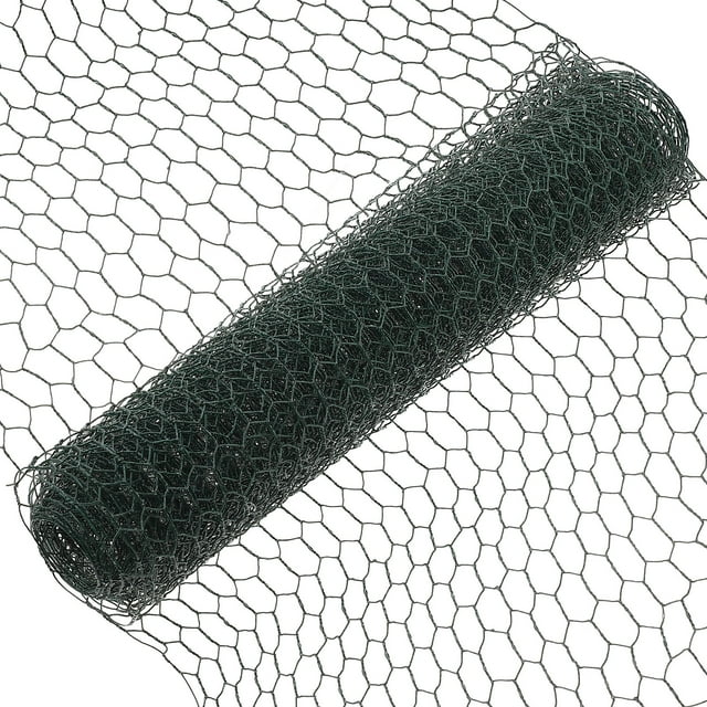 Shisuyan Fil de Poulet Vert Enduit, Treillis Métallique Hexagonal Galvanisé, Treillis Métallique de Jardin