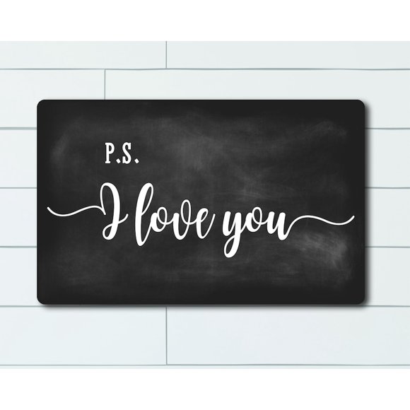 (Aluminum metal) P S I Love You Wedding Gift Housewarming Gift Uplifting Gift Love Home Decor Kitchen Sign Gift For Her Gift For Lovers Gift For Him Size: 8 x 12 Inch