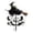 Black, variant on The Enchanted Witch Garden Wind Spinner Outdoor Halloween Decorations Witch Bat Wind Spinner Yard Decor Lawn Ornament Garden Stake Seasonal Outdoor Display