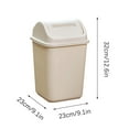 thumbnail image 3 of Household Flip,top Odor,blocking Trash Can,10L Large,capacity Plastic Trash Bin with Stylish Design,Convenient Flip Cover,Easy to Clean,Suitable for Kitchen,Bedroom,Office,and Vehicles Beige, 3 of 6