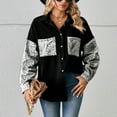 thumbnail image 4 of Women's Fashion Color Lapel Look Slimmer Sleeve Denim Jacket, 4 of 7