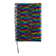 Afro Unicorn Shimmering Silver Sequin Journal