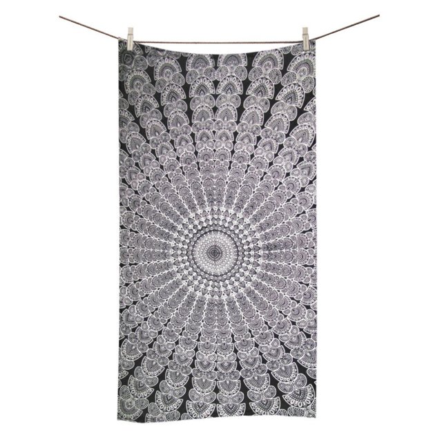 ABPHQTO Toalla de ducha corporal para baño con Mandala, envoltura de baño para el hogar, viajes al aire libre, toallas de baño para la playa, 75x140 cm