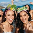 thumbnail image 5 of Dserhfy Summer Hawaiian Luau Headbands Palm Tree Flamingo Felt Beach Party Hair Accessory for Tropical Theme Party Supplies, 5 of 8