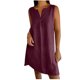 thumbnail image 1 of Vestido de Verano de Manga Corta para las Mujeres Vestido de Sol Sólido con Cuello en V Casual, Vestido de Ventilación de Playa para Imágenes, Uso Diario Y de Fiesta, Poliéster Ligero, 1 of 6
