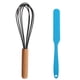 thumbnail image 1 of Juego de mini utensilios de cocina de 2 piezas: utensilios de cocina de silicona con mangos de madera, 1 of 5