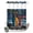 Blue, Orange, Red, variant on No Hook Shower Curtain, African Black Women Shower Curtains for Bathroom with See Through Top Window, Geometric Abstract Ethnic Tribal Waterproof & Washable Bath Curtain Stand Up Stall 36"x72"
