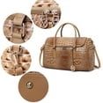 thumbnail image 3 of MKF Collection Rina Women’s Crocodile Embossed Vegan Leather Duffle Bag by Mia K - Red, 3 of 10