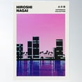 thumbnail image 2 of Hiroshi Nagai City Pop Purple Exhibition Coastal Vibes City Vaporwave Tokyo 80S 90S Japanese Pop Art Manga Art Poster Wall Art, Modern Wall Decor For Living Room Bedroom, 8x12 UNFRAMED, 2 of 3