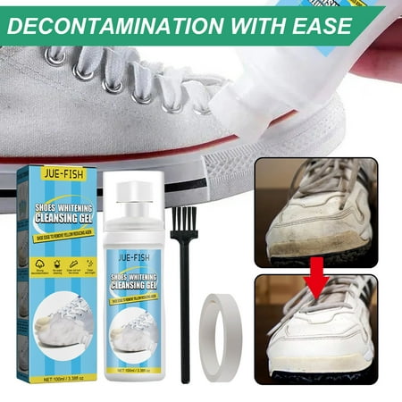 

Heiheiup Shoes Cleansing Cleaner White Shoes Stains Removing Polish Foam Shoes Discoloration 100ML Lime off