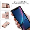 thumbnail image 5 of Dteck Crossbag Case For iPhone XR, Premium PU Leather Wallet Case Credit Card Holder Stand Cover, Rosegold, 5 of 9