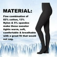 thumbnail image 3 of EMEM Apparel Women's Ladies Junior's Flat Knit Cotton Sweater Winter Opaque Footed Tights Hosiery Stockings Black A, 3 of 5